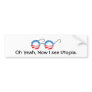 Utopia glasses bumper stickers