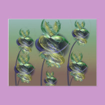 Utopian Alien Flowers Postcard
