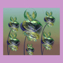 Utopian Alien Flowers Print
