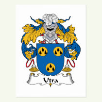 Utra Family Crest Postcard