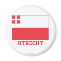 Utrecht Flag with name Magnets