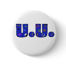 UU Blue Religious Symbols Bag buttons