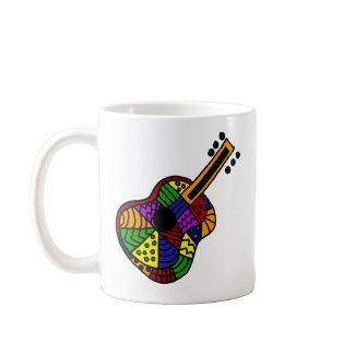 UV- Colorful Folk Art Guitar Design