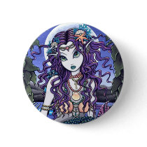 Uxia Gothic Mermaid Pinback Buttons