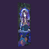 "Uxia" Tropical Mermaid Wrapped Canvas Print canvas prints