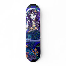 "Uxia" Twilight Moon Gothic Mermaid Skateboard