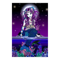Uxia Twilight Moon Mermaid Poster posters by mykajelina Uxia Twilight Moon Mermaid Poster posters