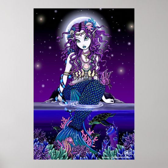 Uxia Twilight Moon Mermaid Poster