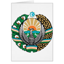 Uzbekistan coat of arms cards