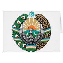 Uzbekistan coat of arms cards
