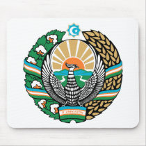 Uzbekistan coat of arms mousepads