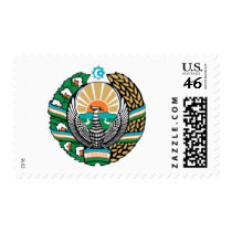 Uzbekistan coat of arms postage by sergemayifuila Uzbekistan coat of arms postage