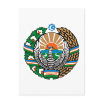 Uzbekistan Coat of Arms postcards by FlagTshirts Uzbekistan Coat of Arms postcards