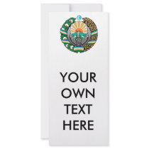 Uzbekistan Coat of Arms Rack Card Design