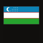 Uzbekistan Flag Map Spaghetti Top
