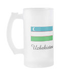 Uzbekistan Flag Design Coffee Mug