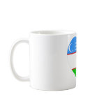 Uzbekistan Flag Heart Coffee Mugs
