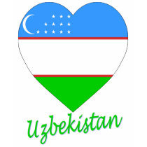 Uzbekistan Flag Heart t-shirts by Vexillophile Uzbekistan Flag Heart t-shirts