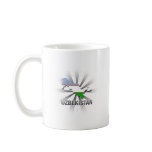 Uzbekistan Flag Map 2.0 Coffee Mugs