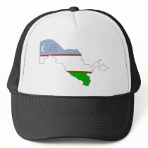 Uzbekistan flag map hats by FlagStore Uzbekistan flag map hats