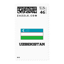Uzbekistan Flag postage by tshirtshirts Uzbekistan Flag postage
