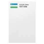 Uzbekistan Flag Stationery Paper