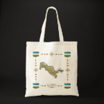 Uzbekistan Map Flag Border Bag