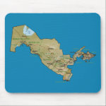Uzbekistan Map Mousepad