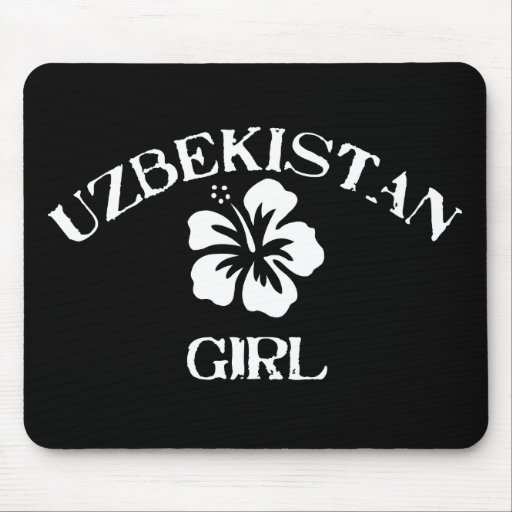 Uzbekistan Pink Girl Mouse Mats