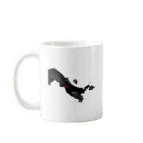 Uzbekistan Trendy Peace Sign with Uzbekistani map Mugs