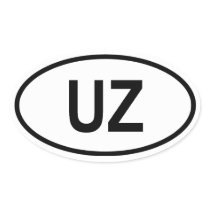 Uzbekistan "UZ" Oval Sticker