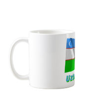 Uzbekistan Waving Flag with Name Coffee Mug