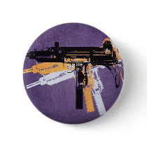 Uzi Sub Machine Gun on Purple Pin