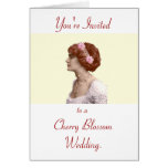 V07 Cherry Blossom Wedding Invitation Card