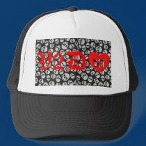 V2DHEART CUSTOM OLD ENGLISH & SKULLS BLACK AND WHI hats by v2dheart V2DHEART CUSTOM OLD ENGLISH & SKULLS BLACK AND WHI hats