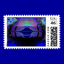 V7 Flying Saucer Postage Stamps by 3DMOONMAN V7 Flying Saucer Postage Stamps