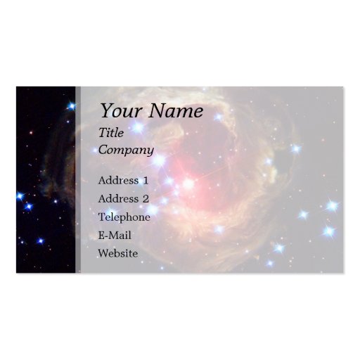 V838 Monocerotis Star (Hubble Telescope) Business Card (front side)
