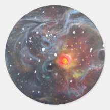 V838 Monocerotis Star Original Space Art Painting Stickers