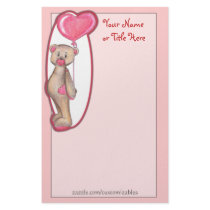 V-Day Bear Stationery by Customizables V-Day Bear Stationery