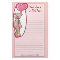 V-Day Bear Stationery by Customizables V-Day Bear Stationery