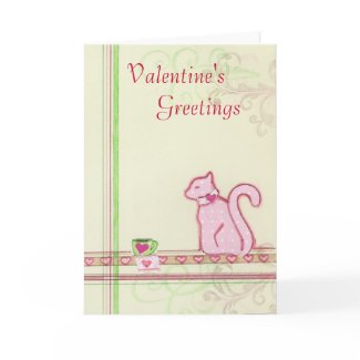 V-Day Cat Card card