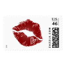 V-Day Heart Lips postage