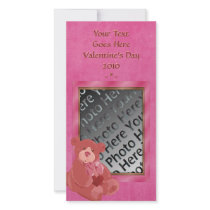 V-Day Teddy Bear Photo Card photo cards by Customizables V-Day Teddy Bear Photo Card photo cards