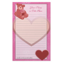 V-Day Teddy Bear Stationery by Customizables V-Day Teddy Bear Stationery