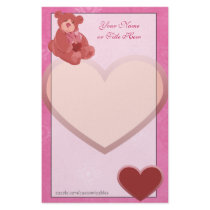 V-Day Teddy Bear Stationery by Customizables V-Day Teddy Bear Stationery