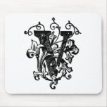 V Decorative Letter mousepads