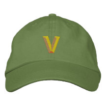 V EMBROIDERED BASEBALL CAPS
