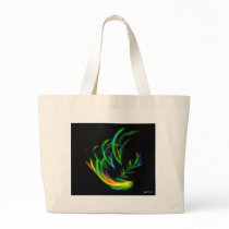 V Flame - Colorful Fractal Flame Canvas Bags