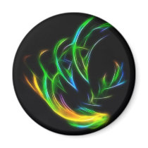 V Flame - Colorful Fractal Flame Magnet