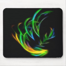 V Flame - Colorful Fractal Flame Mouse Pads